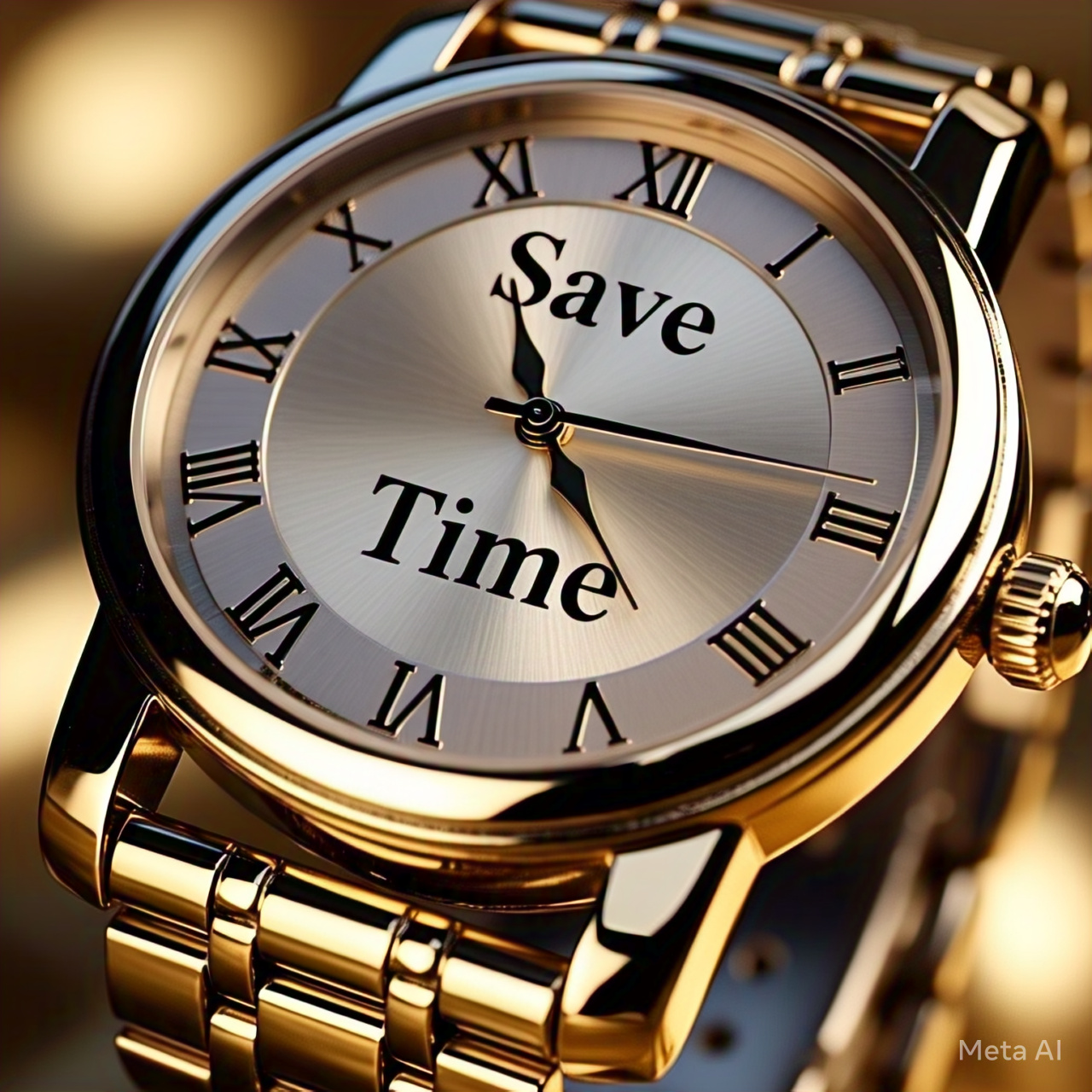 Watch with text, 'Save Time'