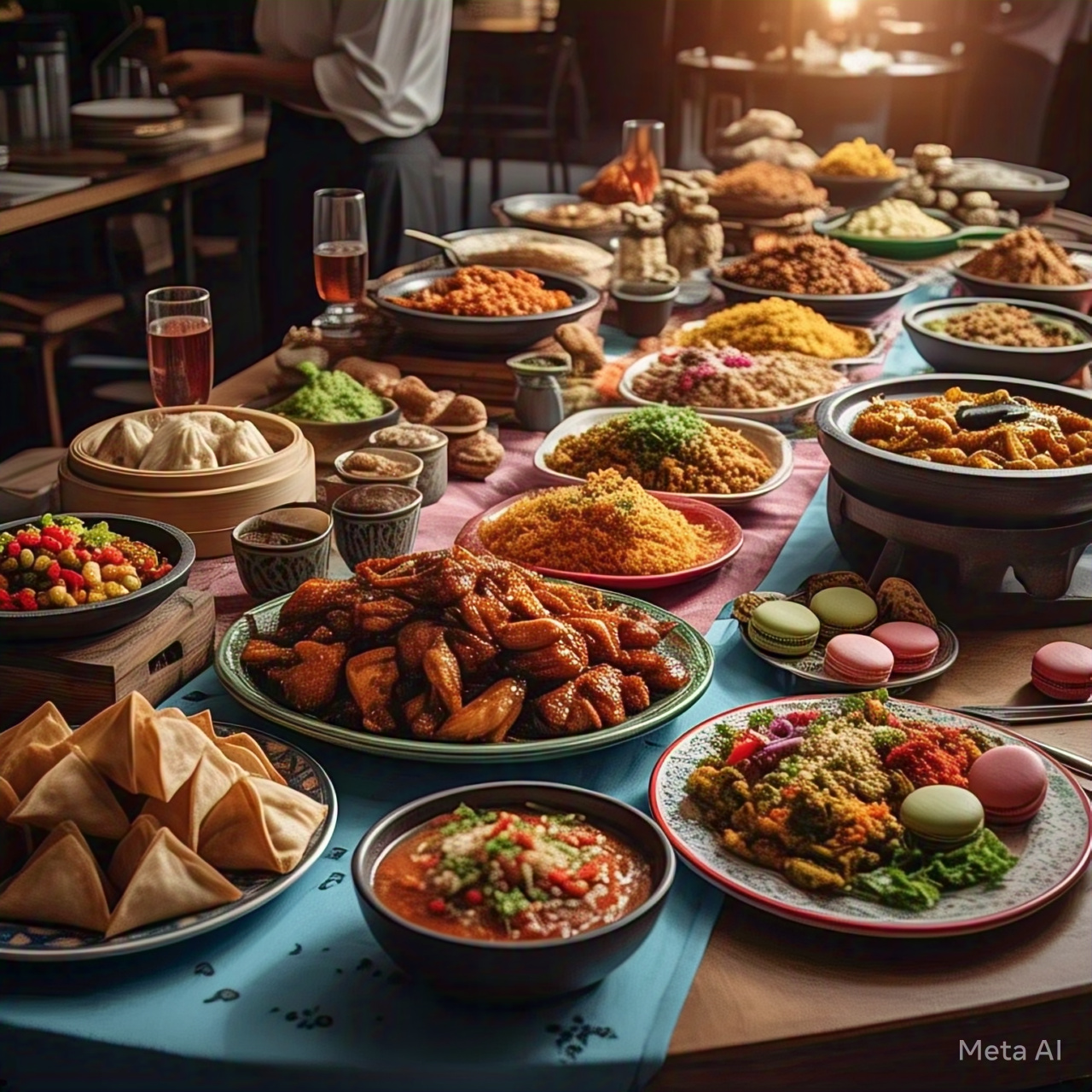 Table with Different Dishes